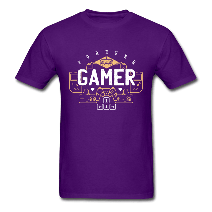 Forever Gamer Retro Gaming T-Shirt - purple