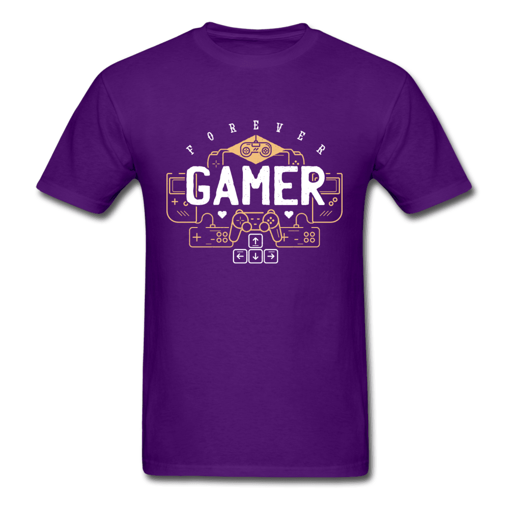 Forever Gamer Retro Gaming T-Shirt - purple
