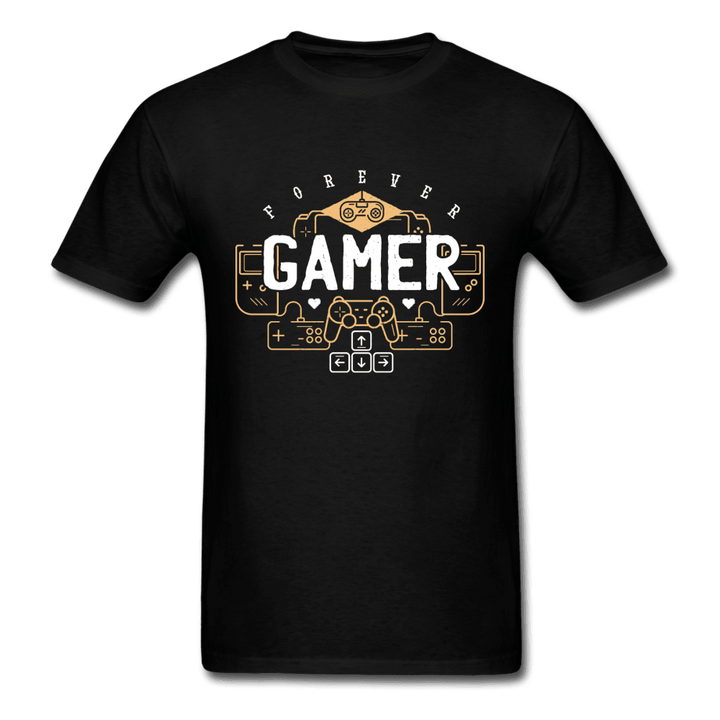 Forever Gamer Retro Gaming T-Shirt - black