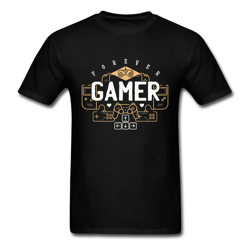 Forever Gamer Retro Gaming T-Shirt - black