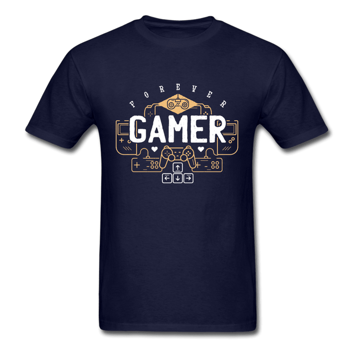 Forever Gamer Retro Gaming T-Shirt - navy