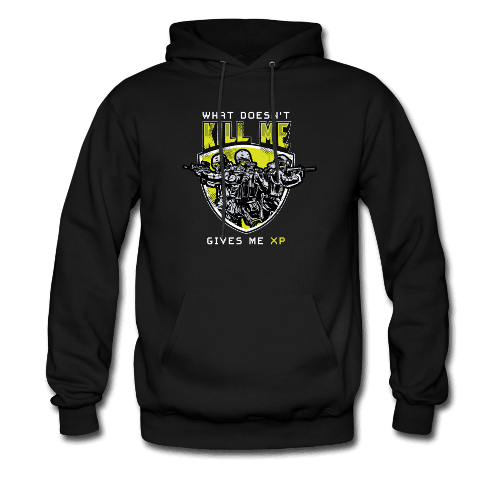 What Doesn't Kill Me Gives Me XP Hoodie - black
