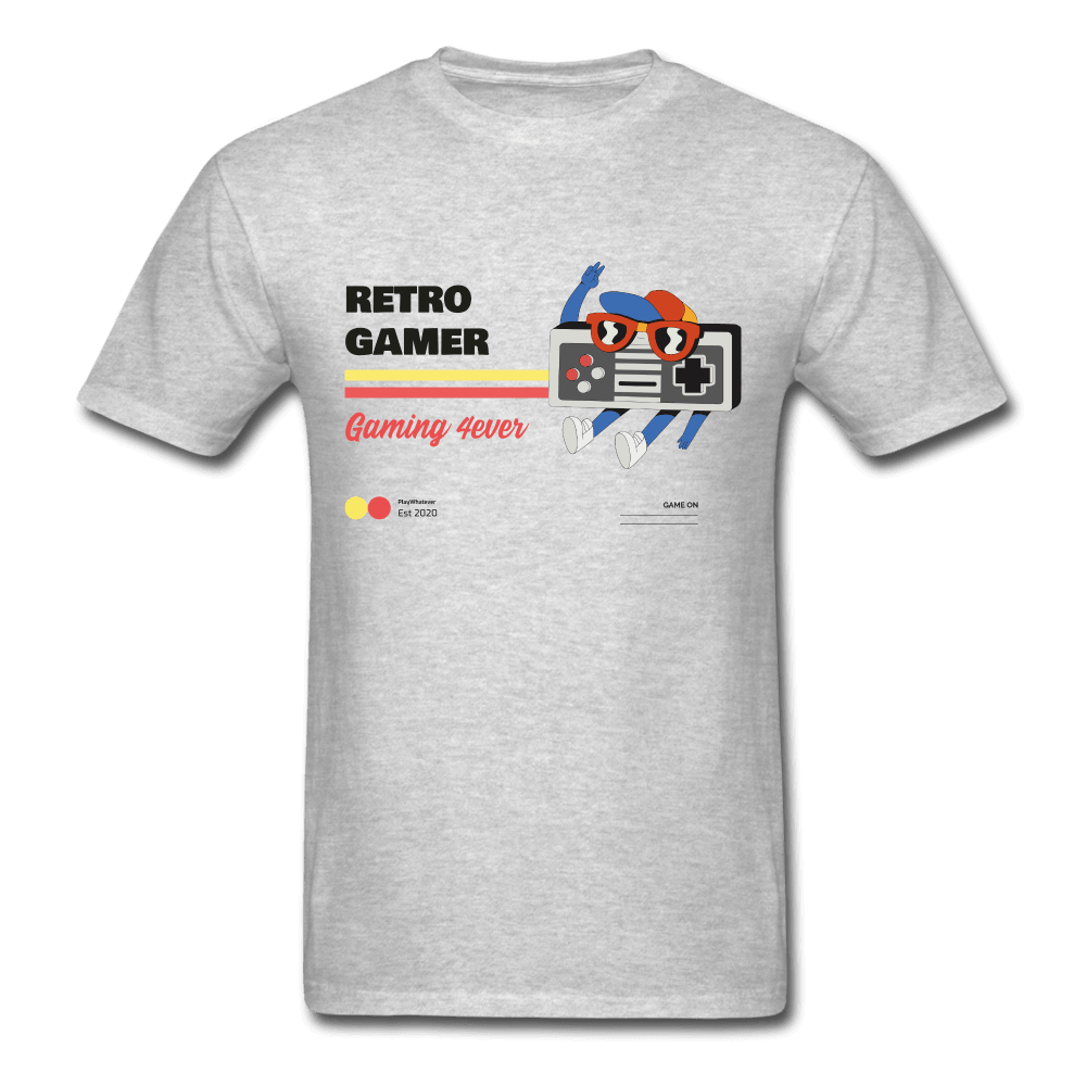 Retro Gamer Gaming 4Ever Gamer Shirt - heather gray