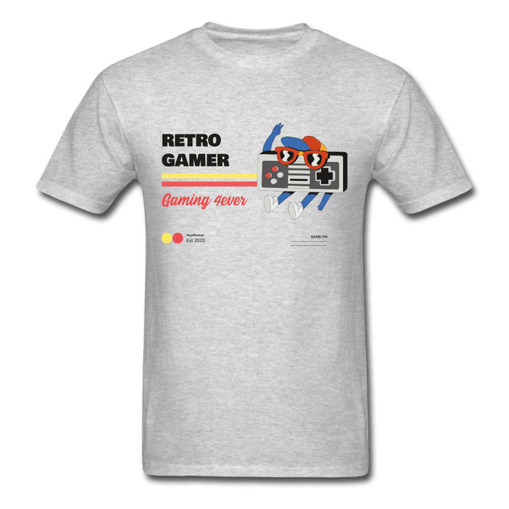 Retro Gamer Gaming 4Ever Gamer Shirt - heather gray