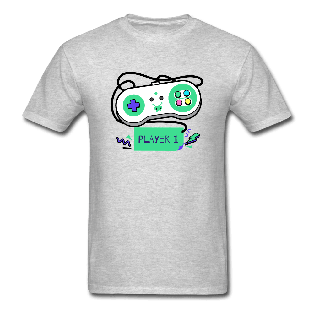 Player One Controller Gamer Shirt - heather gray