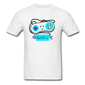 Player 2 Controller Gamer Shirt - white