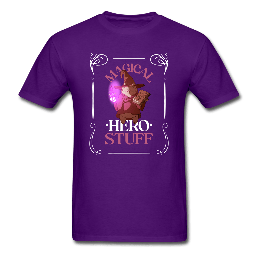 Magical Cat Wizard Gamer Shirt - purple