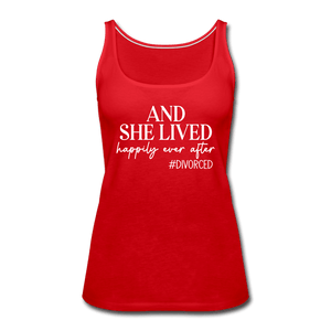 And She Lived Happily Ever After #Divorced Tank Top - red