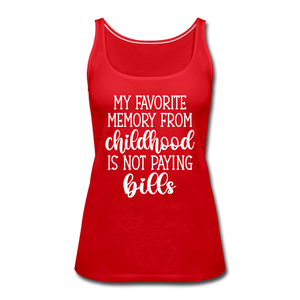 Favorite Childhood Memory Tank Top - red
