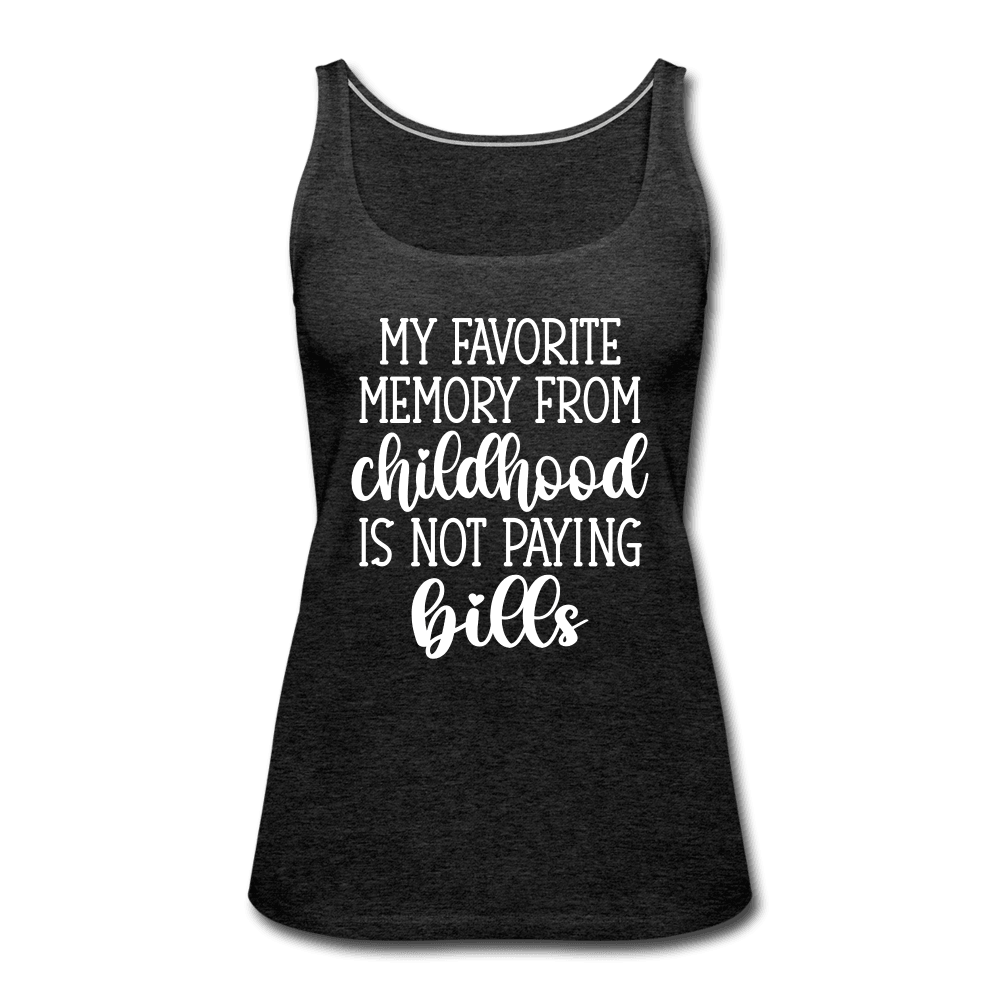 Favorite Childhood Memory Tank Top - charcoal grey