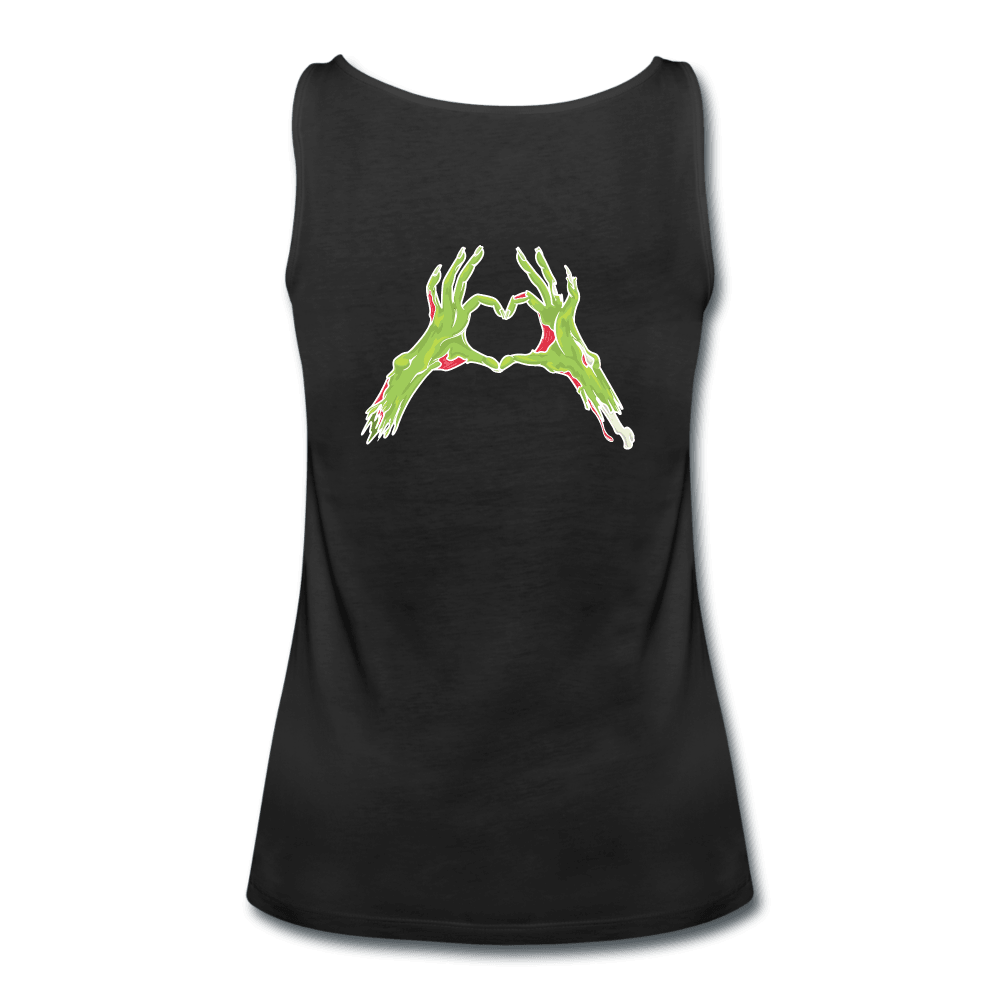 Zombie Chase Funny Quote Tank Top - black