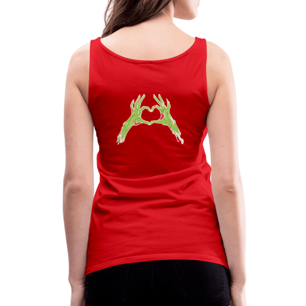 Zombie Chase Funny Quote Tank Top - red