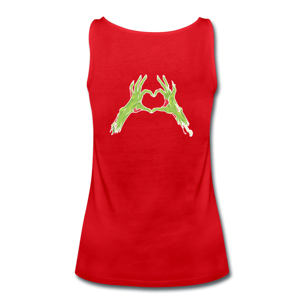 Zombie Chase Funny Quote Tank Top - red