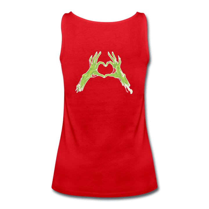 Zombie Chase Funny Quote Tank Top - red