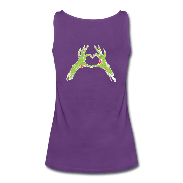 Zombie Chase Funny Quote Tank Top - purple