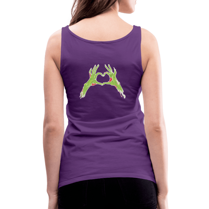 Zombie Chase Funny Quote Tank Top - purple