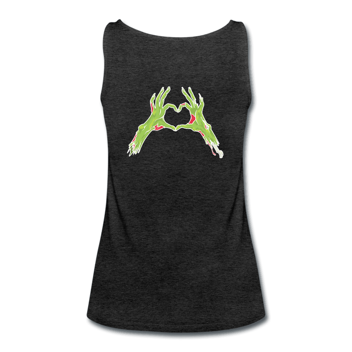 Zombie Chase Funny Quote Tank Top - charcoal grey