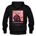 Live, Laugh, Love Sakura Anime Girl Hoodie - black