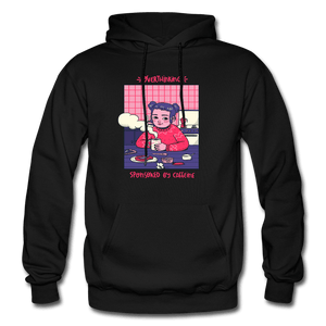 Overthinking Sponsored By Caffeine Cute Hoodie - black