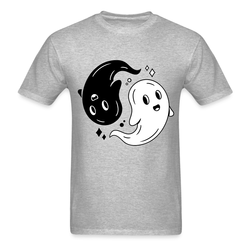 Ghost Fellas Yin Yang T-Shirt - heather gray