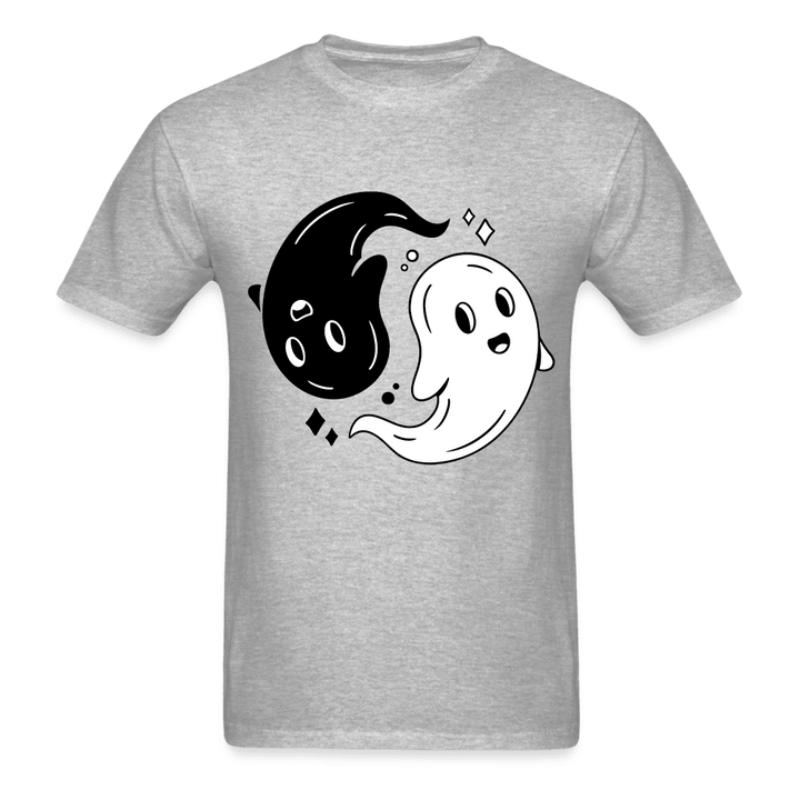 Ghost Fellas Yin Yang T-Shirt - heather gray