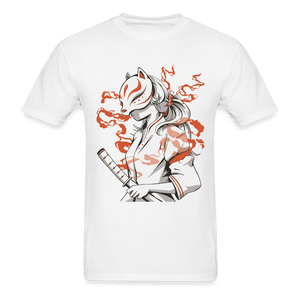 Anime Kitsune Ghost Samurai T-Shirt - white