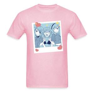 Friends are Forever Kawaii School Girls T-Shirt - light pink