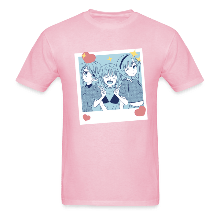 Friends are Forever Kawaii School Girls T-Shirt - light pink