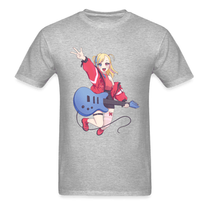 Rock On Anime Concert T-Shirt - heather gray