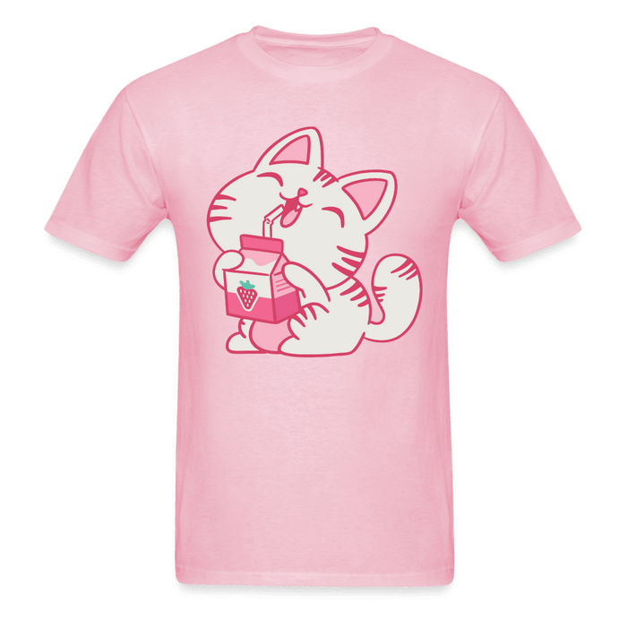 Strawberry Milk Kawaii Neko Cat T-Shirt