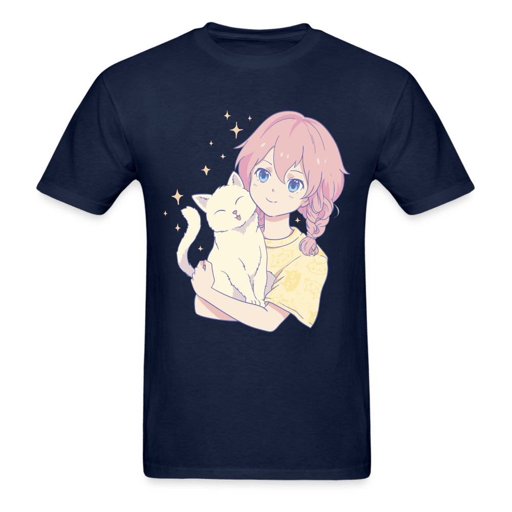 My Purrfect Kawaii Neko T-Shirt - navy