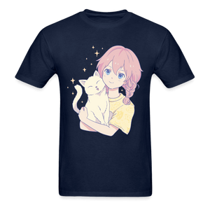 My Purrfect Kawaii Neko T-Shirt - navy