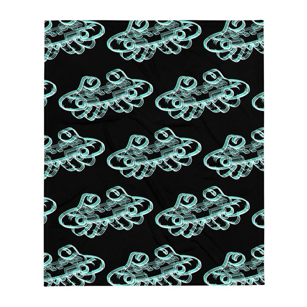 Glitch Out Gaming Controller Hands Throw Blanket - PlayWhatever