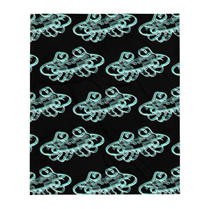 Glitch Out Gaming Controller Hands Throw Blanket - PlayWhatever