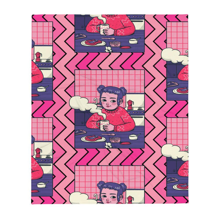 Overthinking Cute Girl Soft Blanket - PlayWhatever